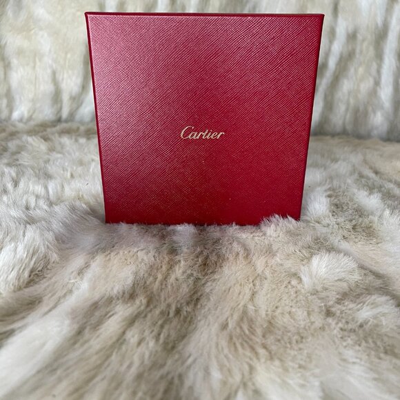 Cartier Red Jewelry Box – Authentic Empty 5" x 5.25" Packaging Case – Classic Lu - Picture 3 of 6